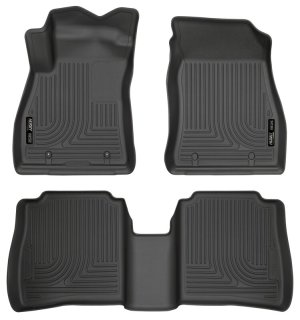 Nissan Sentra Floor Liners - Front + Rear - Husky Liners - WeatherBeater - Black - `14-`18